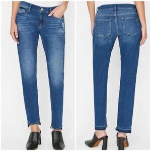 Frame Le Garcon Jeans Staggered Hem Mid Rise Skinny Jean Size 27